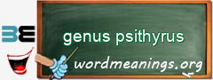 WordMeaning blackboard for genus psithyrus